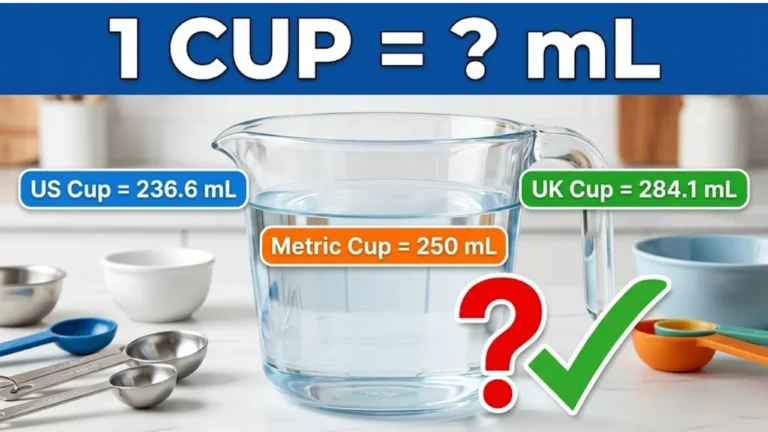 How Many mL in a Cup? Exact Conversions for US, UK & Metric Cups