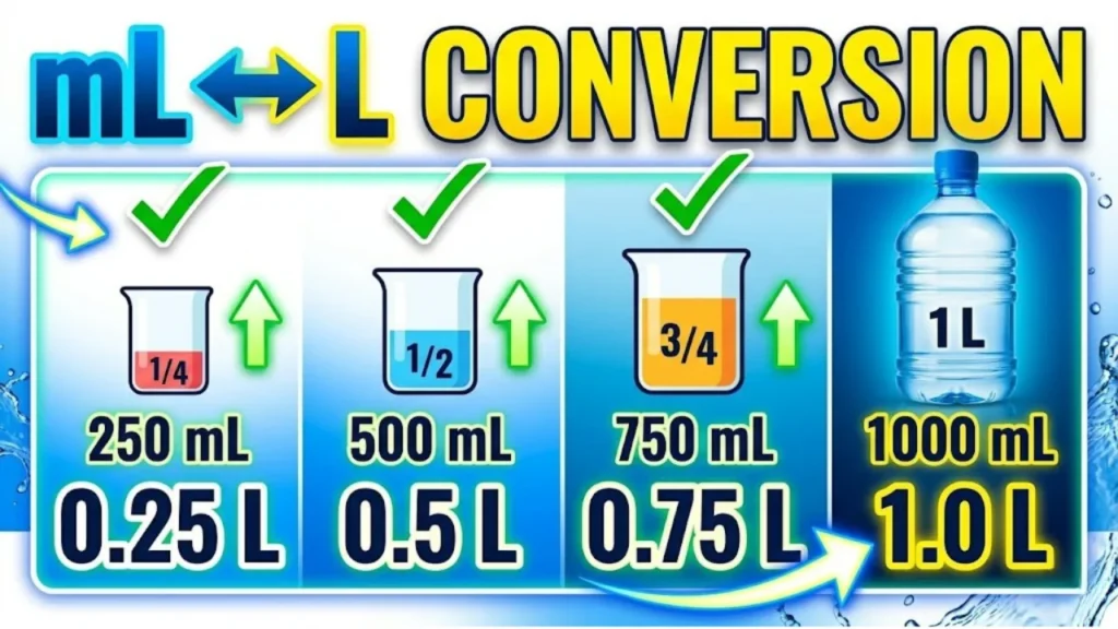 Litres to Millilitres Conversion Table