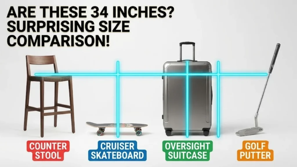 What Size Is 34 Inches? (Clothing, TV, Luggage & Furniture Sizing Guide)