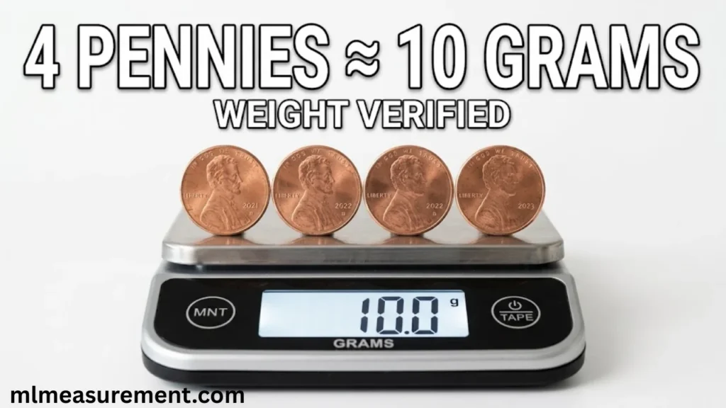 10 grams Four US Pennies