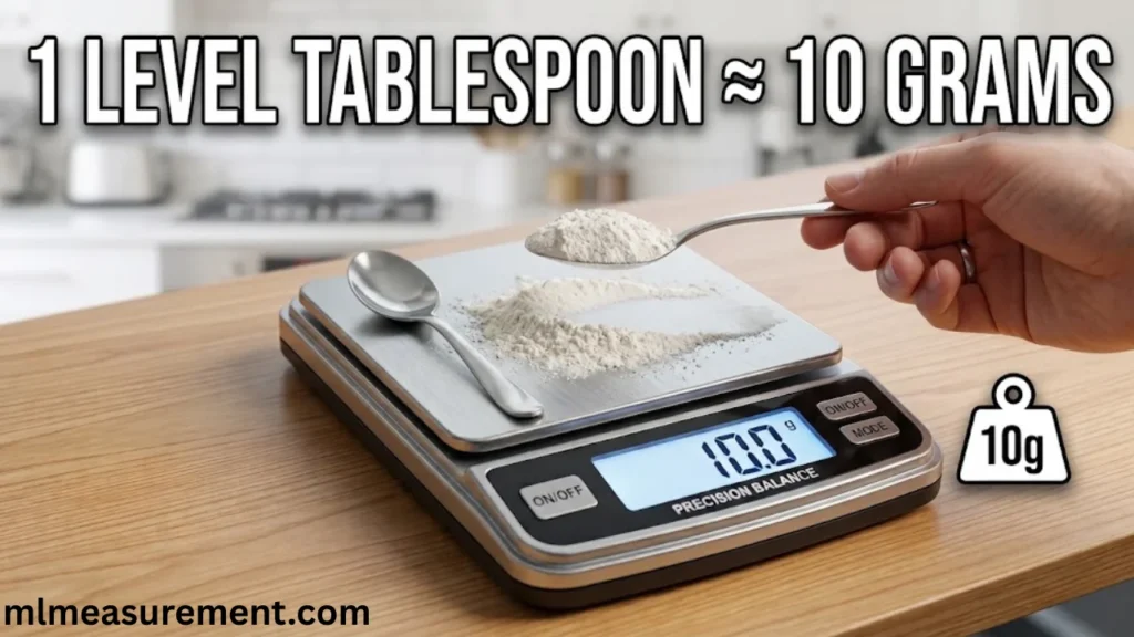 10 grams One Tablespoon of All-Purpose Flour