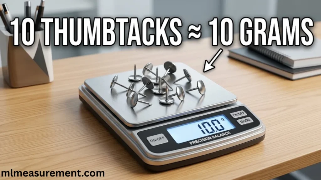 10 grams Ten Metal Thumbtacks