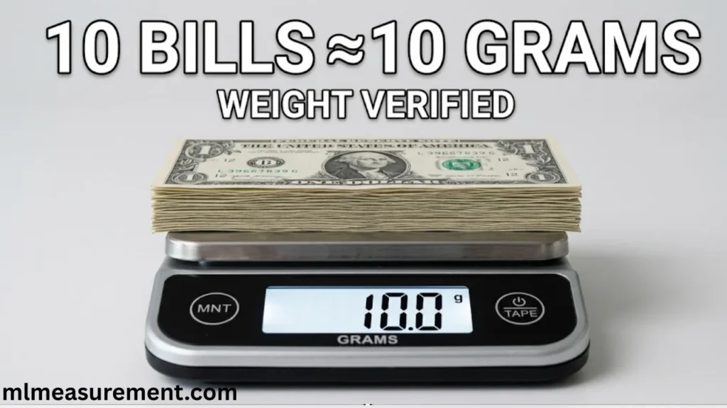 10 grams Ten US Dollar Bills