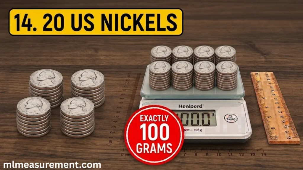 100 Grams Twenty US Nickels