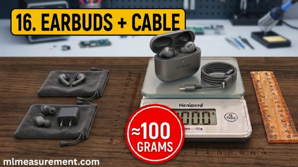 100 Grams Wireless Earbuds + Charging Cable
