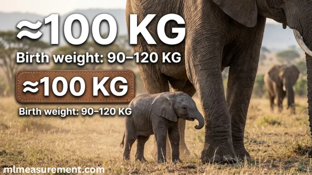 100 kg Newborn Elephant Calf
