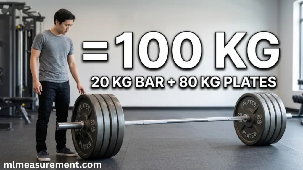 100 kg Olympic Barbell Loaded