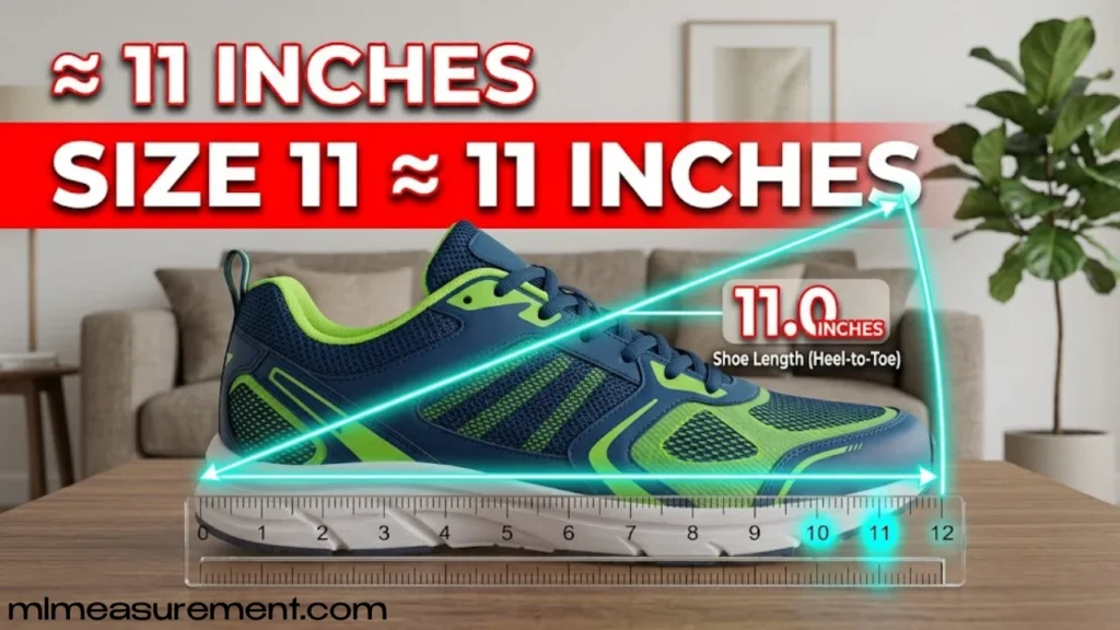 11 Inches Men’s Size 11 Shoe
