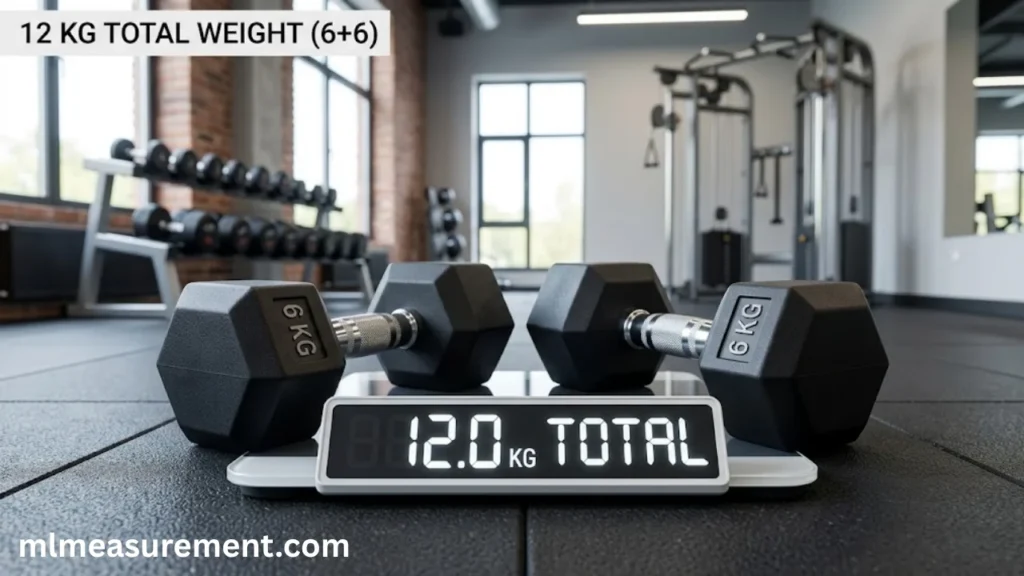 12 kg Two 6 kg Dumbbells