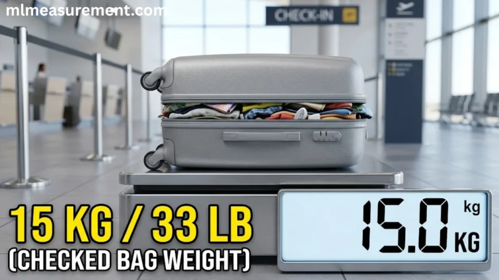 15 kg Packed Checked Airline Suitcase