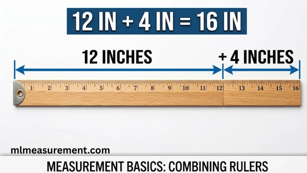 16 Inches Ruler + 4 Inches