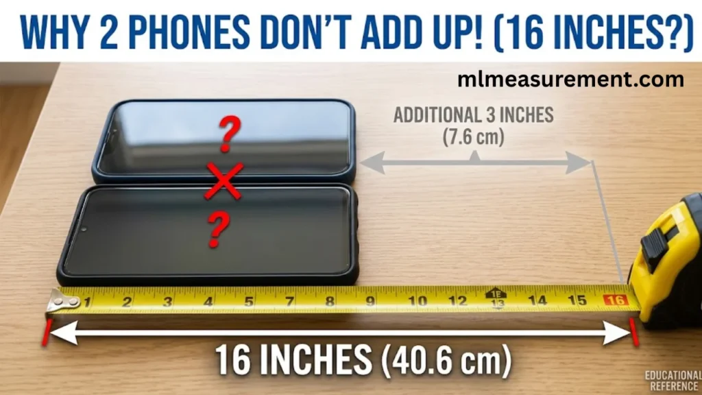 16 Inches Two Smartphones Compared With 16 Inches