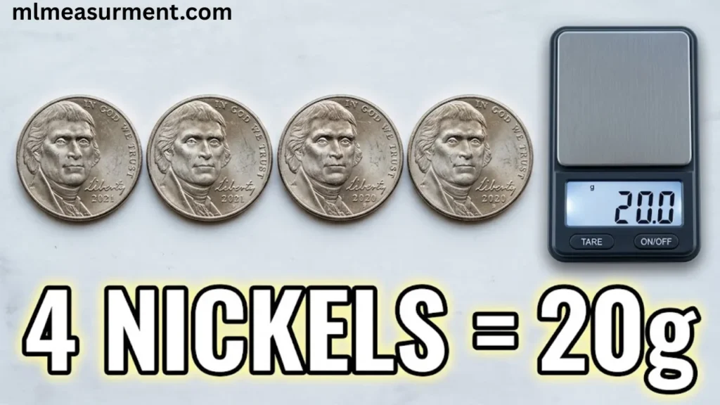 20 Grams Four U.S. Nickels