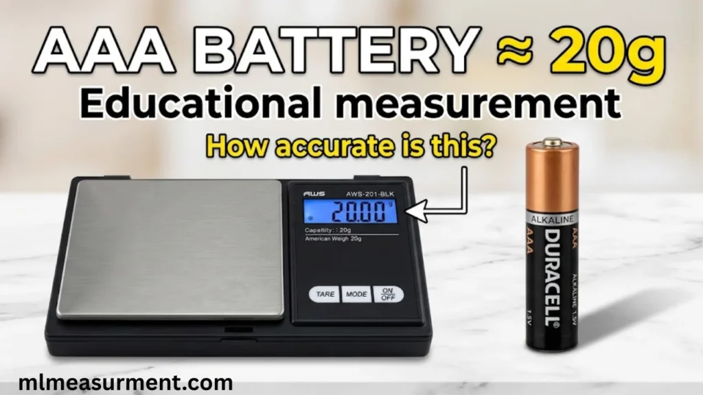 20 Grams One AAA Battery