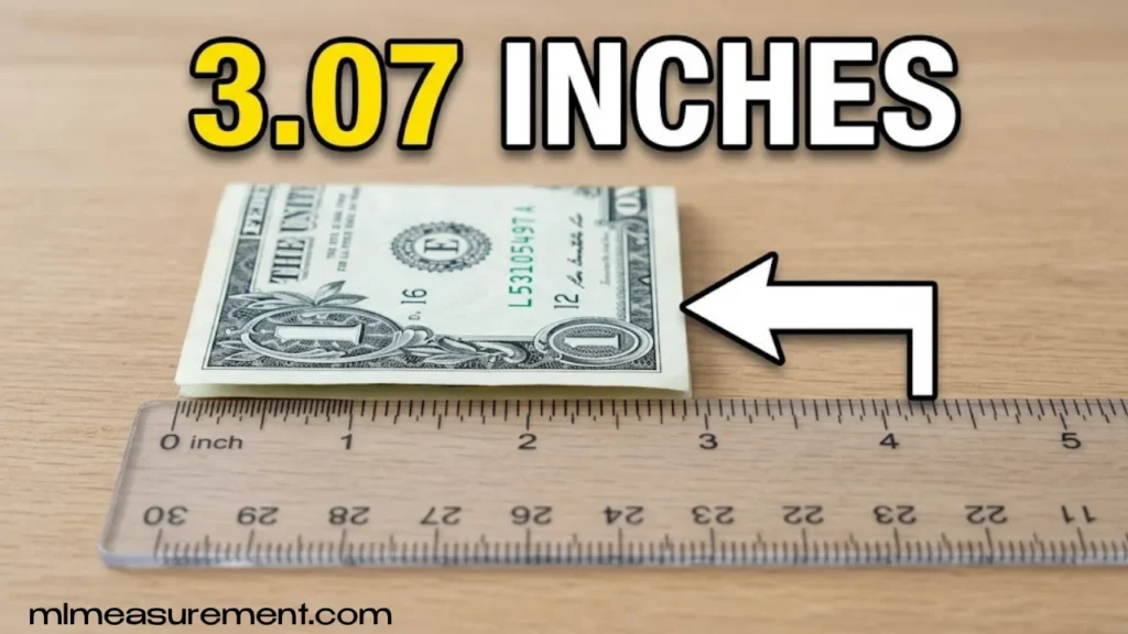 3 Inches Folded Dollar Bill