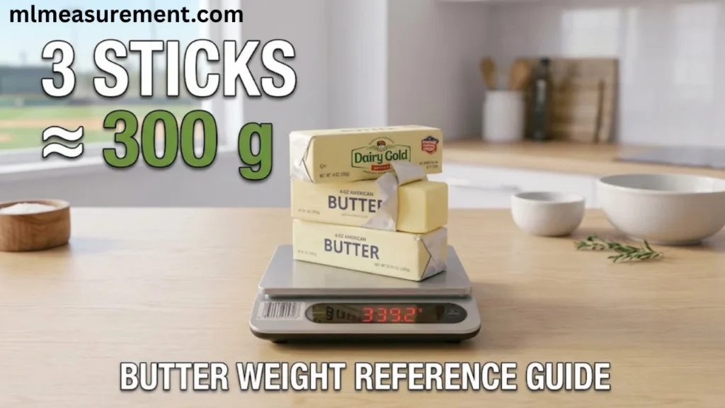 300 Grams Three Sticks of Butter