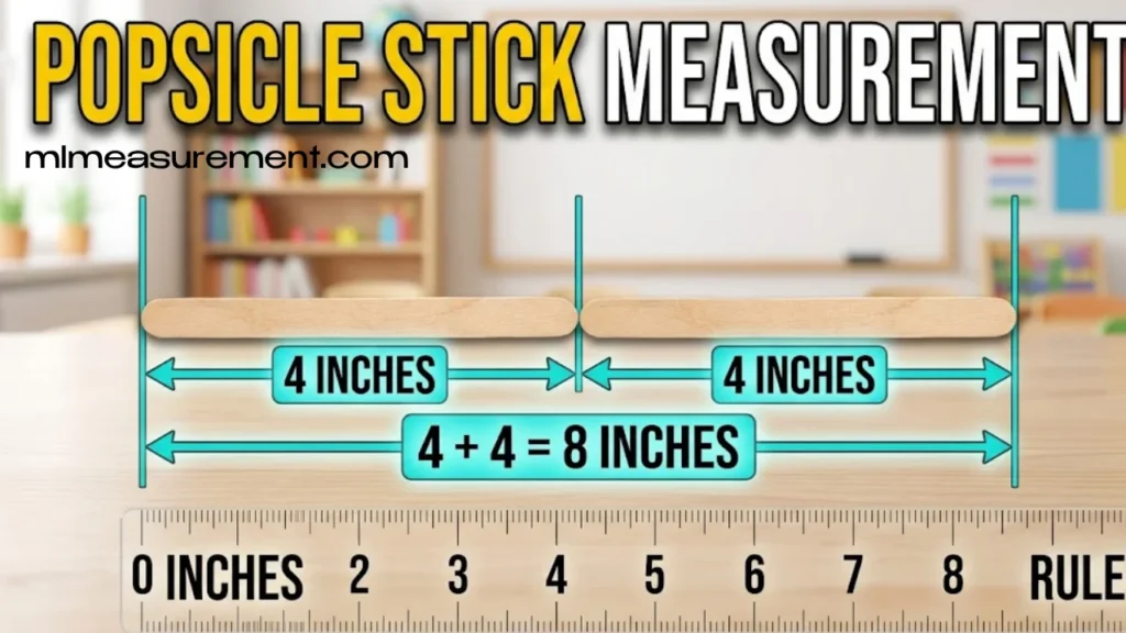 8 Inches Two Popsicle Sticks