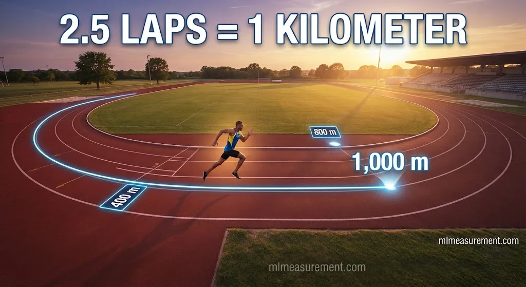 2.5 Laps Around a Running Track