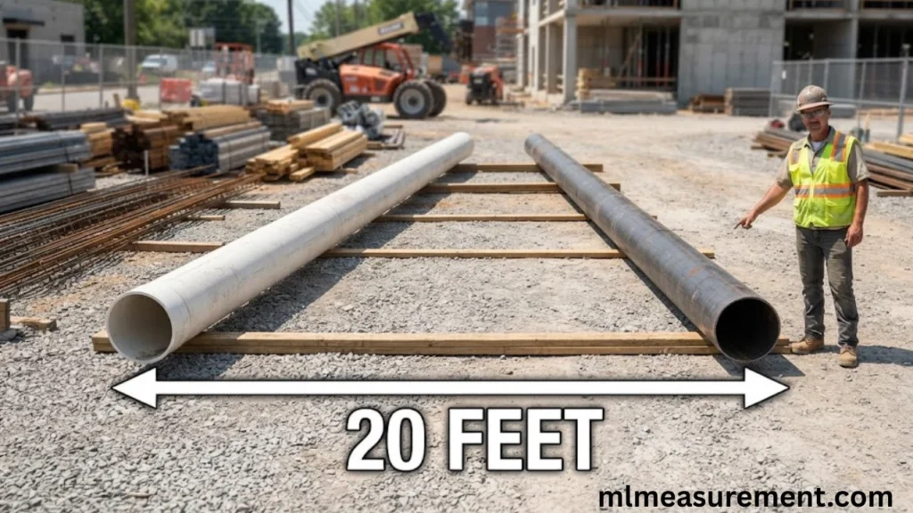 20 feet PVC or Steel Pipe