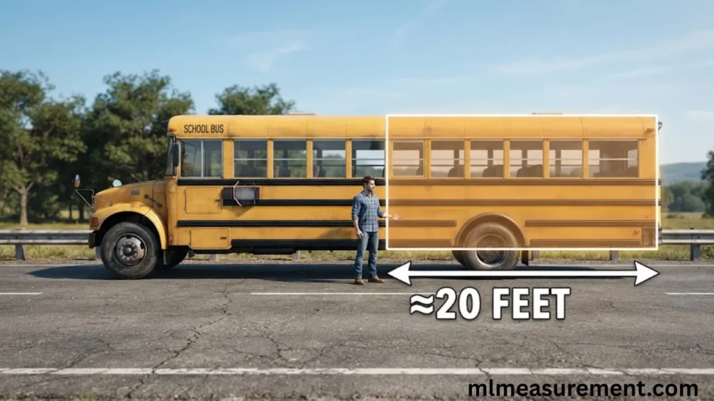 20 feet Rear Half of a School Bus