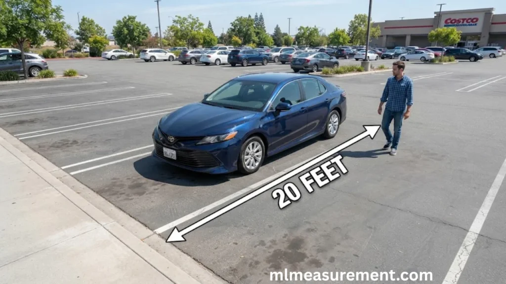 20 feet Standard Parking Space