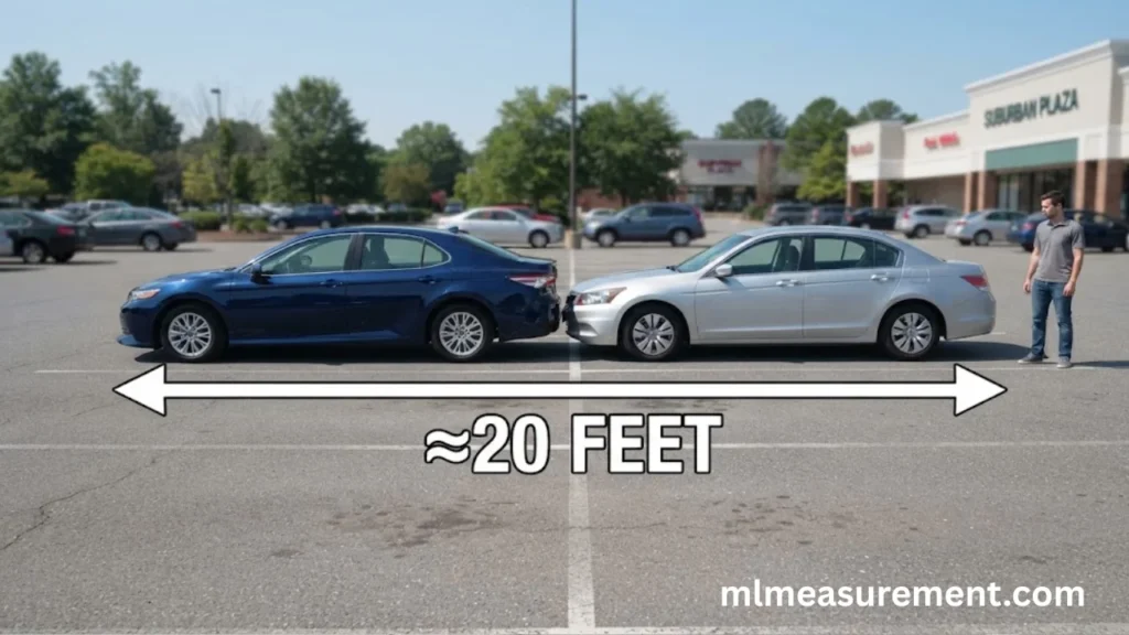 20 feet Two Mid-Size Sedans