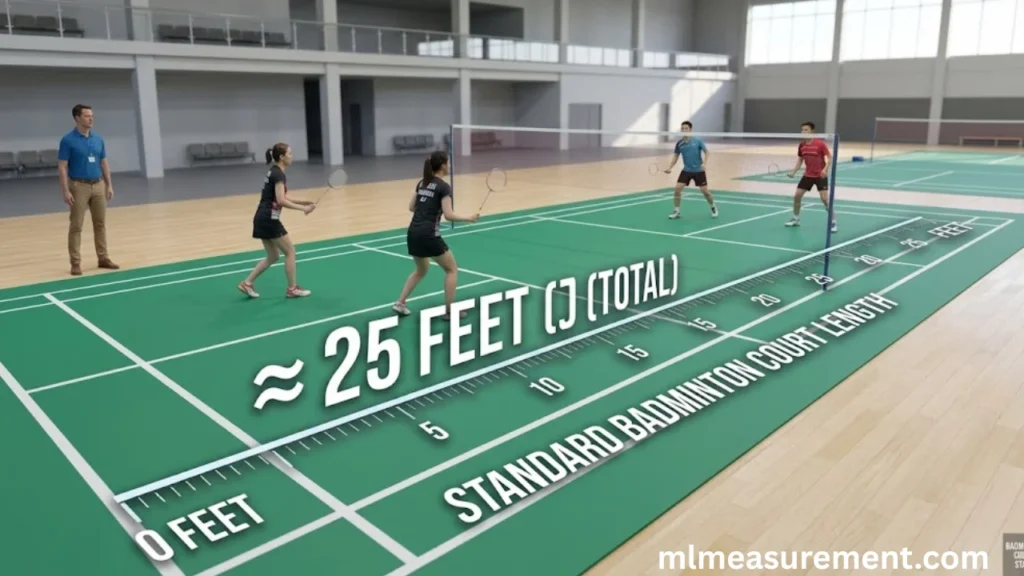 25 feet Badminton Court
