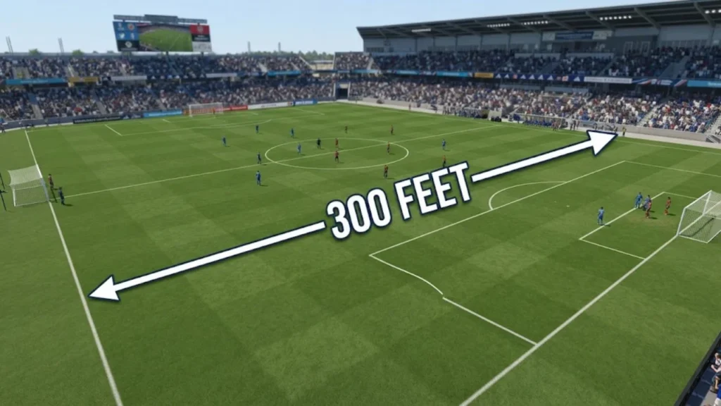 300 feet Nearly a Full FIFA Soccer Pitch