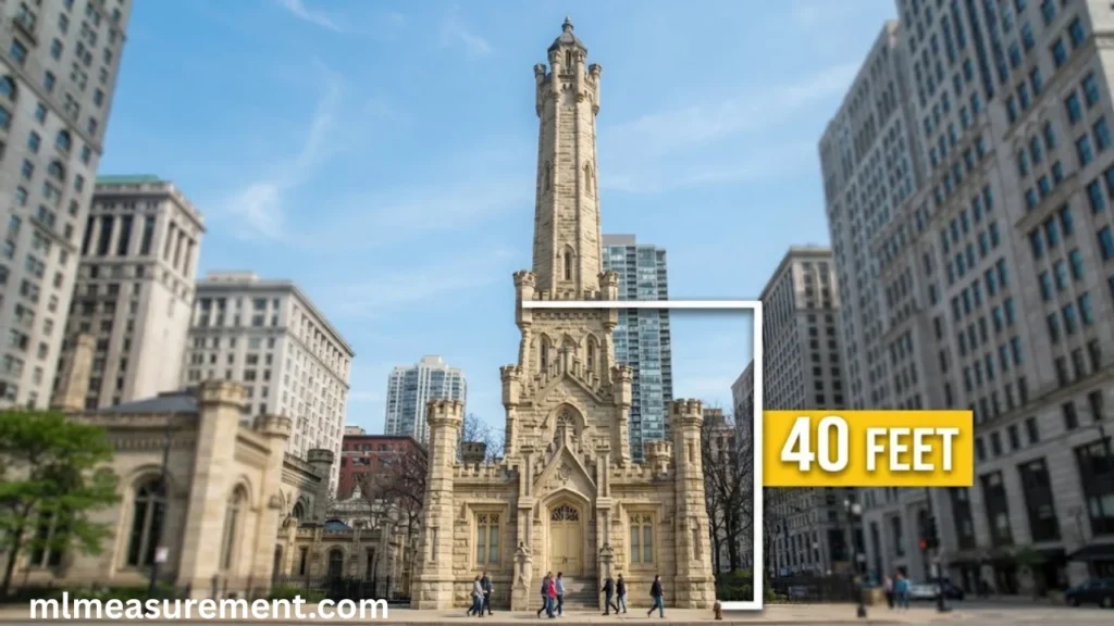 40 feet Chicago Water Tower