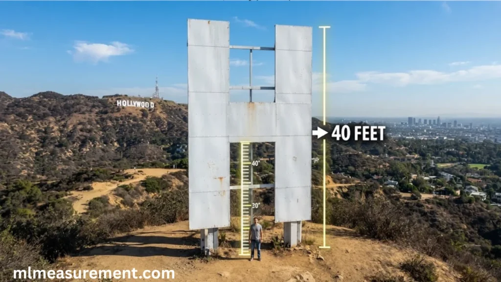 40 feet Hollywood Sign Letter Comparison