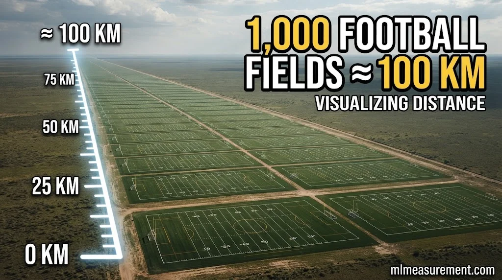 About 1,000 Football Fields