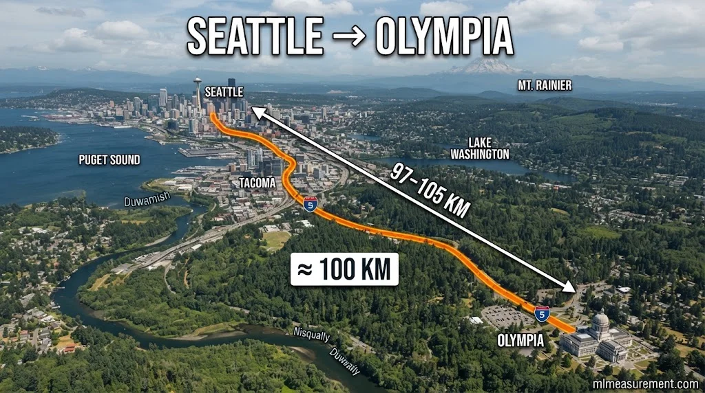 Seattle to Olympia, Washington