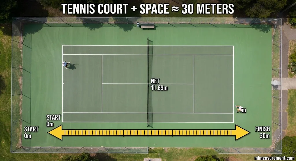 Tennis Court With Surrounding Space
