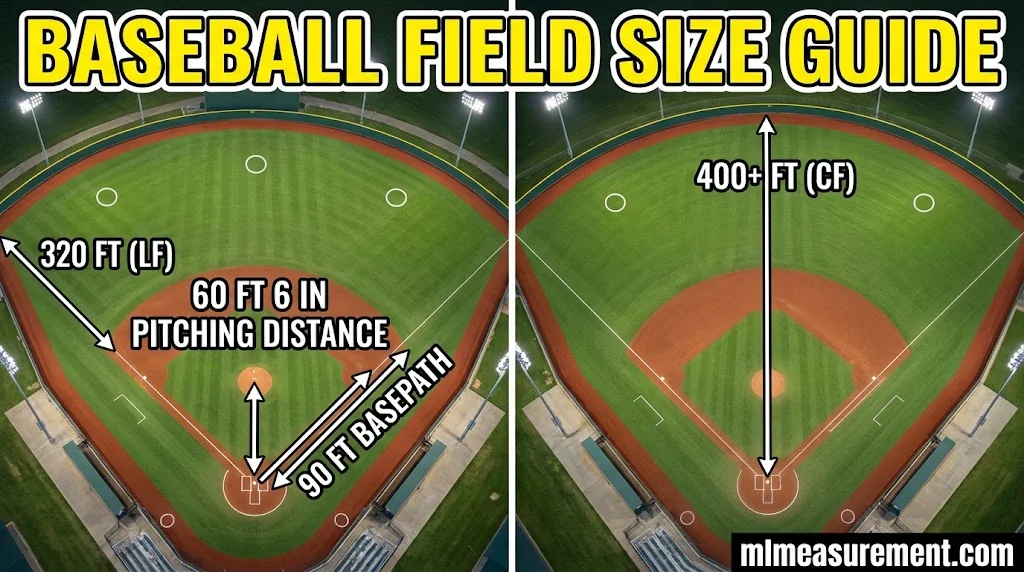 Baseball Field Dimensions by Level