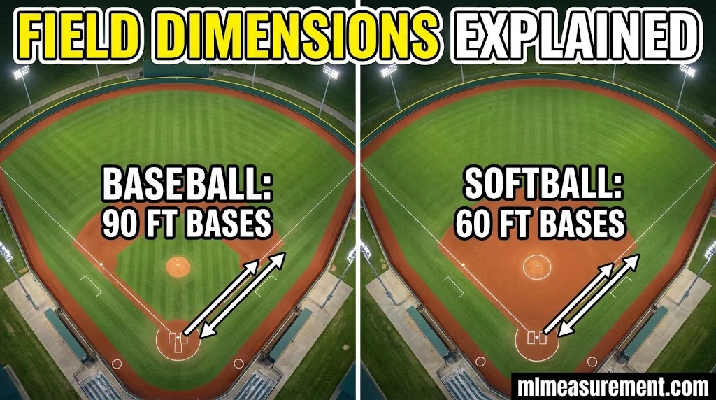 Baseball & Softball Field Dimensions at a Glance