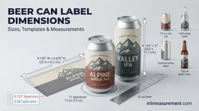 Beer Can Label Dimensions: Standard Sizes, Measurements, Templates & Label Size Guide