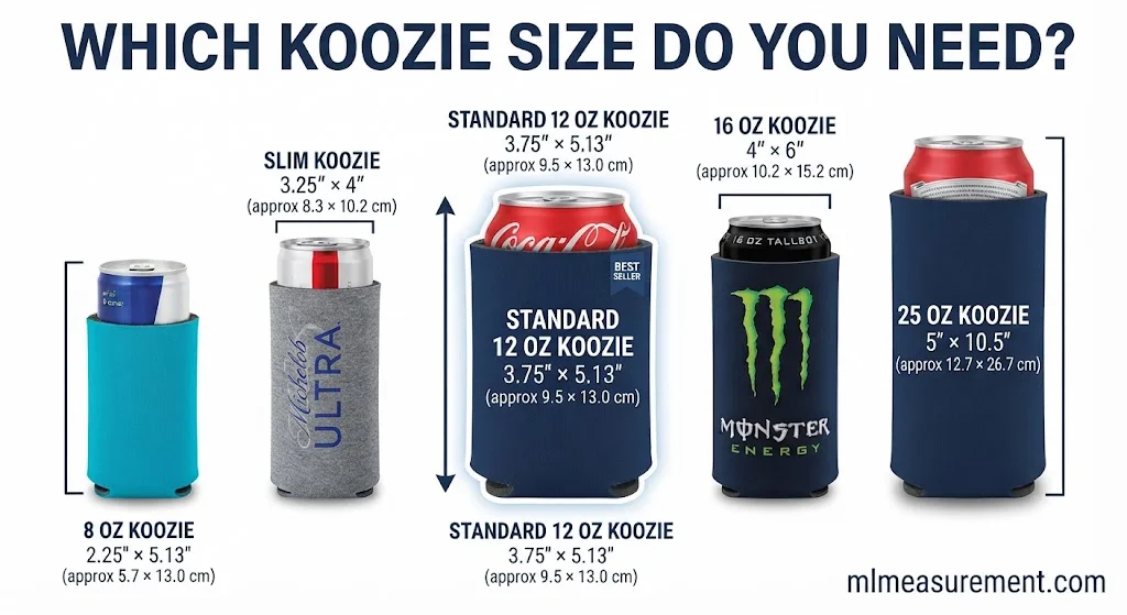 Can Koozie Height and Diameter: How Koozie Size Matches Can Size