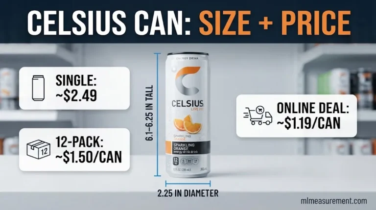 Celsius Can Dimensions: Standard Size, Height, Diameter & Measurements