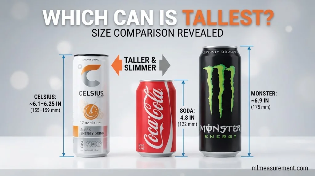 Celsius vs Standard Soda Cans and Other Energy Drinks