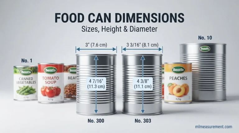 Food Can Dimensions: Standard Sizes, Height, Diameter & Measurements in Inches and Centimeters