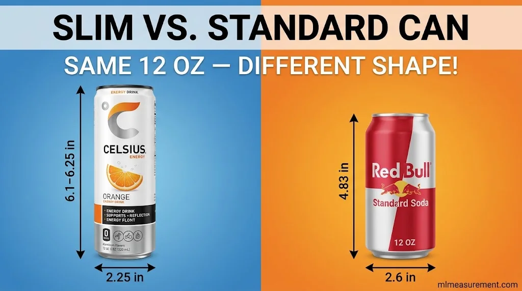 Is Celsius a 12 oz Slim Can? Slim vs Standard Can Size