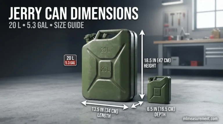 Jerry Can Dimensions: Standard Sizes, Height, Width & Measurements