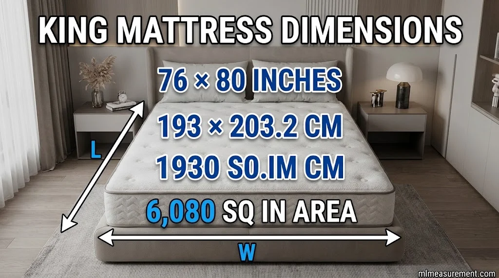 King Size Mattress Dimensions (Exact Size)