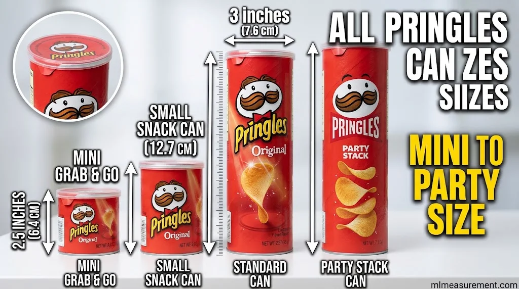 Pringles Can Sizes: Mini, Small, Snack Stack, Standard and Party