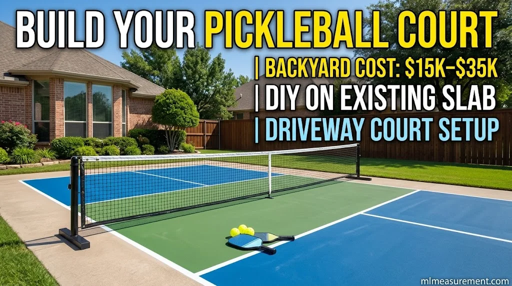 Pickleball Court Surface, Cost and Driveway Setup