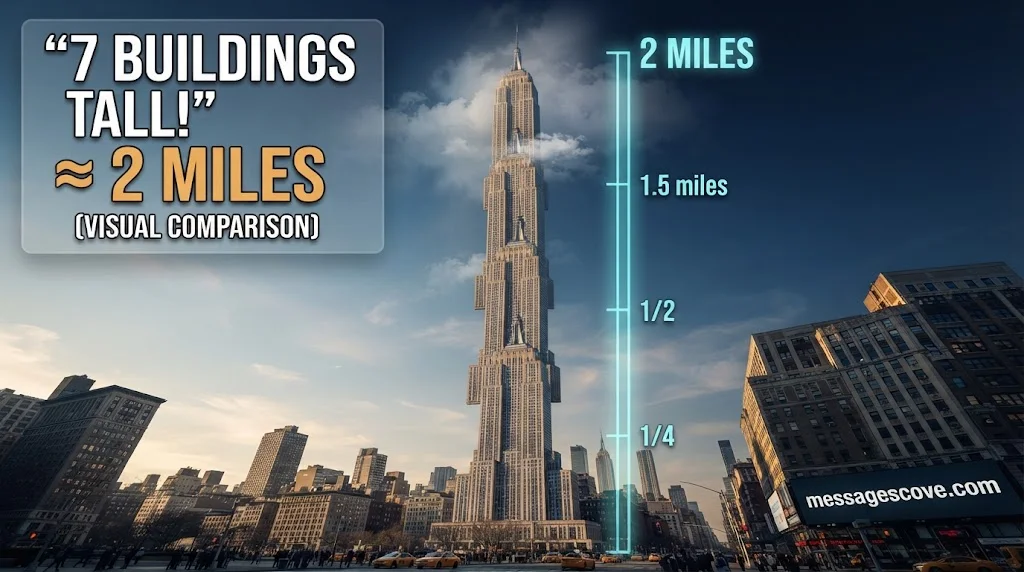Seven Empire State Buildings Stacked