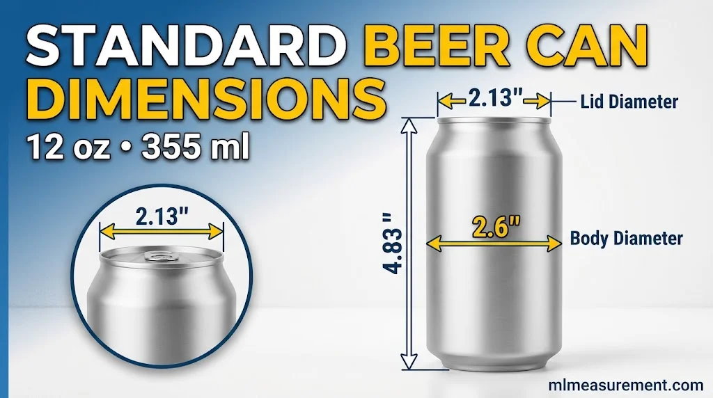 Standard Beer Can Dimensions at a Glance