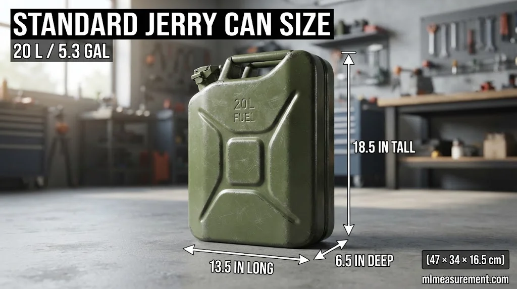 Standard Jerry Can Size: How Big Is It?