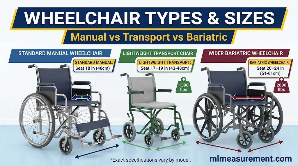 Wheelchair Dimensions by Type: Manual, Transport and Bariatric