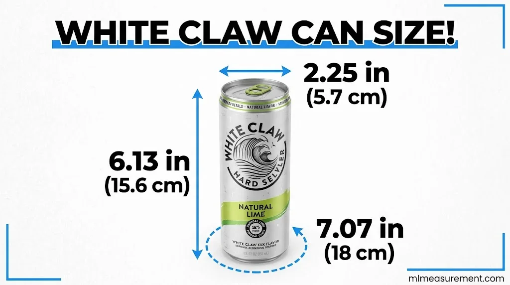 White Claw Can Dimensions at a Glance